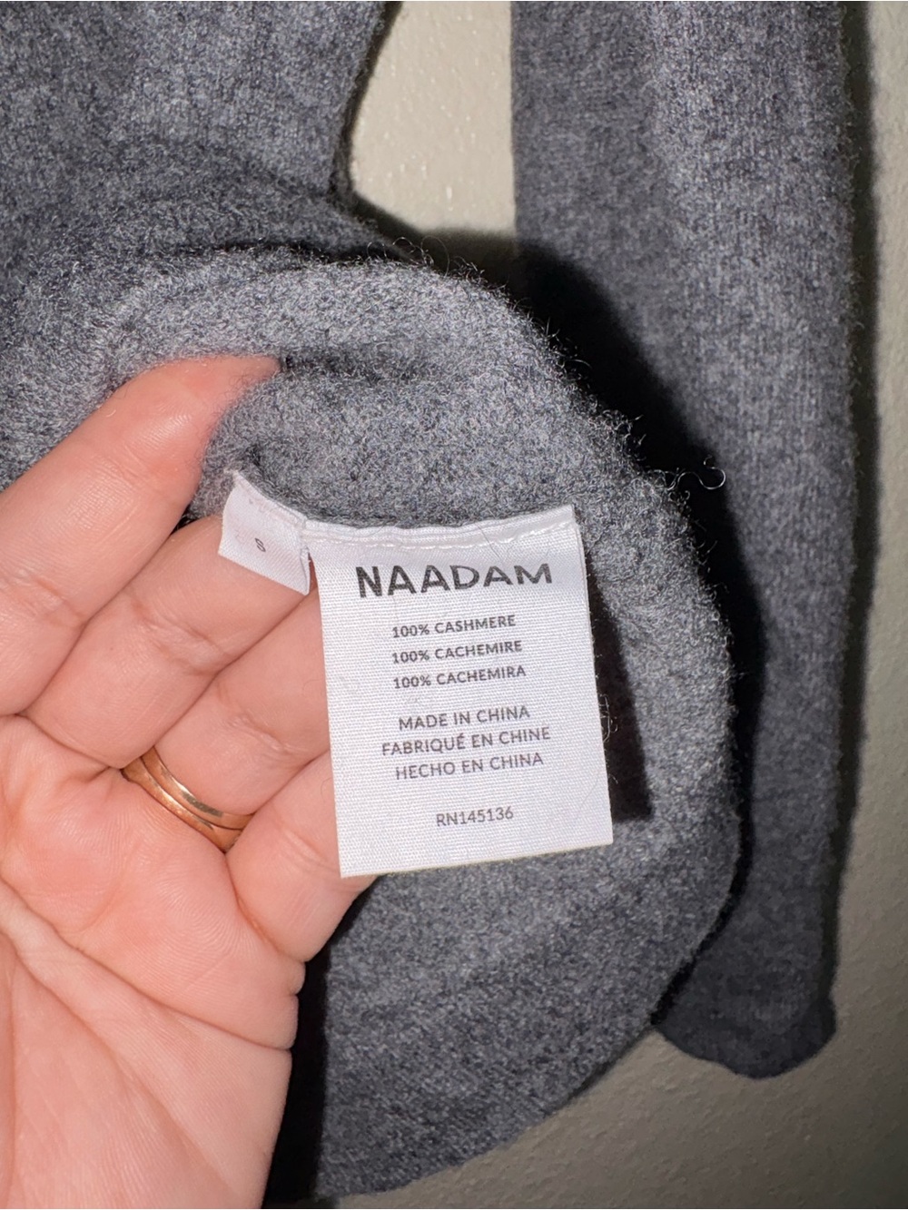 NAADAM Women's Heather Gray 100% Cashmere Hoodie Sweater - Picture 6 of 7